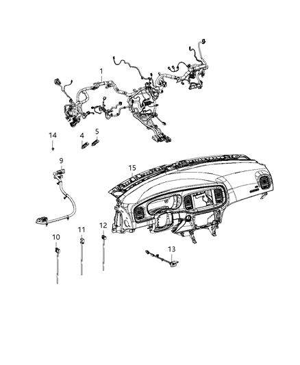 2019 Dodge Charger Wiring-Instrument Panel Diagram for 68406085AB