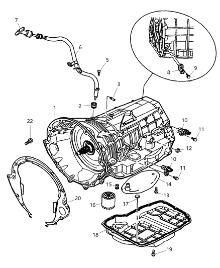 2000 Dodge Dakota Case & Related Parts Diagram 3