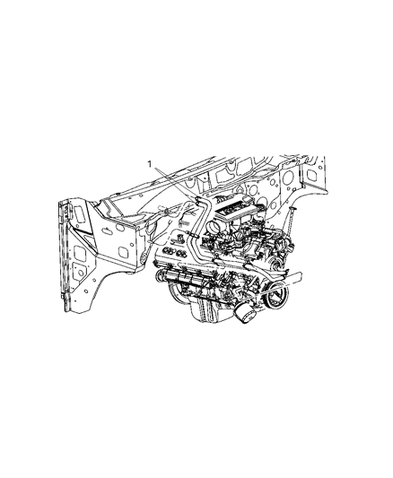 2007 Dodge Ram 3500 Pickup Plumbing - Heater Diagram 1