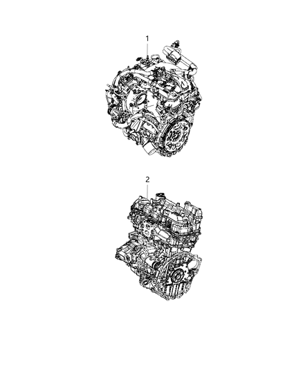 2021 Jeep Cherokee Engine-Complete Diagram for 5048425BA