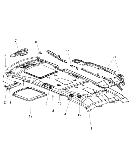 2008 Dodge Grand Caravan Bracket-Grab Handle Diagram for 5109483AA