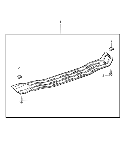 2004 Dodge Dakota Plate Pkg-SKID - Front Diagram for 82208172