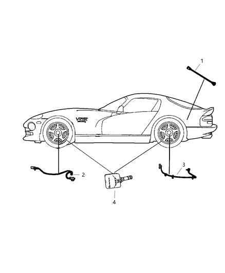 2005 Dodge Viper Sensors - Body Diagram