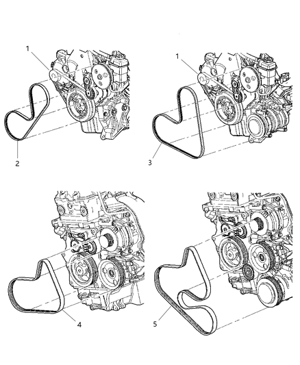 2003 Dodge Neon Belt-Power Steering Diagram for 4668249AD