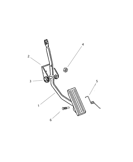 2005 Jeep Wrangler BUSHING-Accelerator Pedal Diagram for 52078653AB