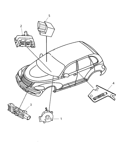 2008 Chrysler PT Cruiser OCCUPANT Restraint Module Diagram for 4714680AF