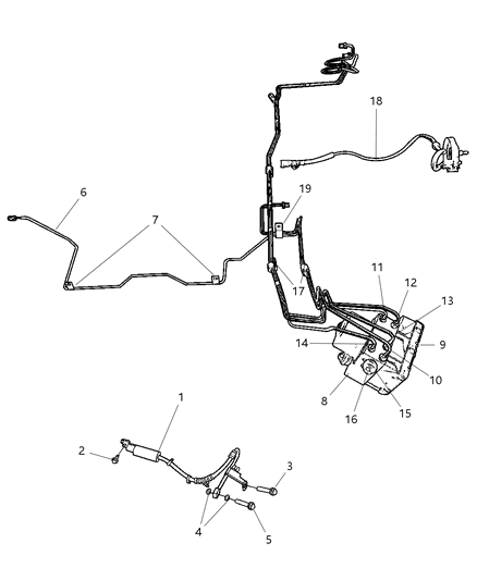 2004 Dodge Viper Lines & Hoses, Front Diagram