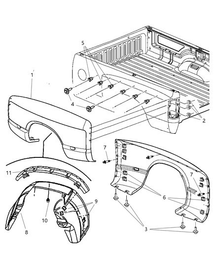 Dual Wheel Fender 2007 Dodge Ram 3500 Pickup