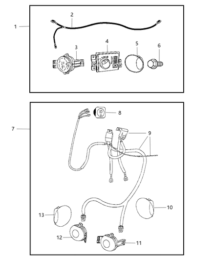 2008 Dodge Ram 1500 Light Kit - Fog Diagram