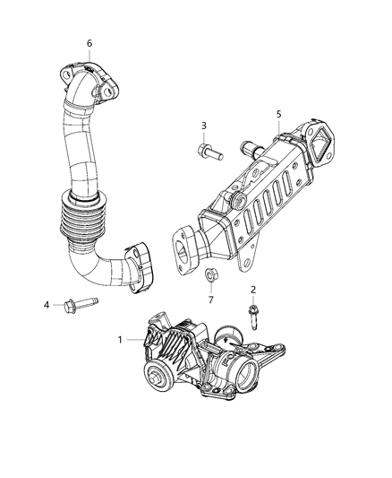 2018 Jeep Wrangler EGR Cooling System Diagram 1