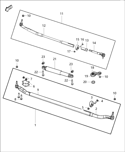 2014 Ram 2500 Steering Linkage Diagram