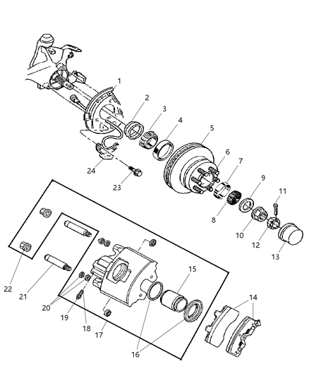 1998 Dodge Ram 3500 Value Line Rotor Diagram for V5010013