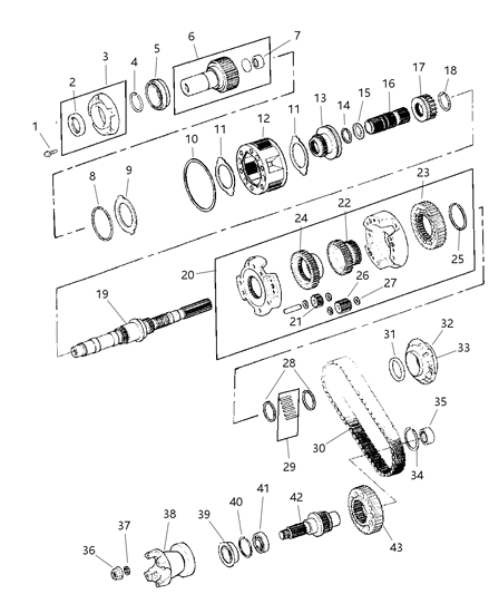 2000 Jeep Grand Cherokee Sleeve-Shift Range Diagram for 5003746AA