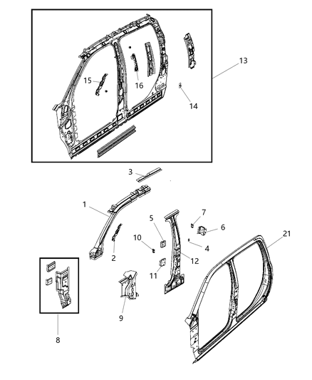 2019 Ram 3500 Cab Chassis Front Aperture Panel Diagram 1