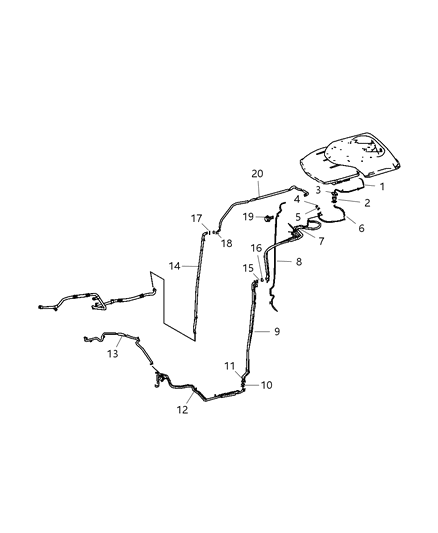 2007 Dodge Sprinter 2500 Refrigerant Lines Routing/Rear A/C Diagram