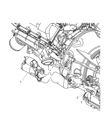 2008 Dodge Ram 3500 Cab Chassis Starter & Related Parts Diagram 1