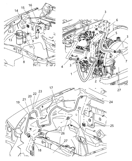 2006 Dodge Dakota Plumbing - A/C Diagram