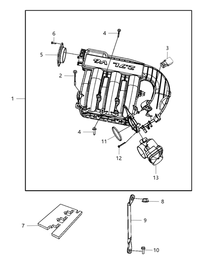 2008 Chrysler 300 Plenum-Intake Manifold Diagram for 4591862AI