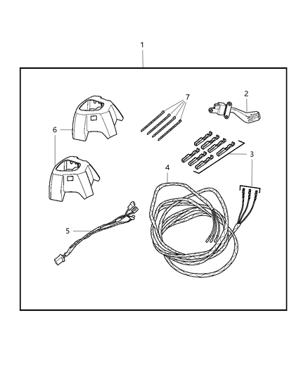 2009 Dodge Caliber Cover-Steering Wheel Back Diagram for 1EB84DK5AB