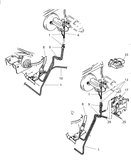 1997 Dodge Ram Van Hydraulic Control Unit Diagram