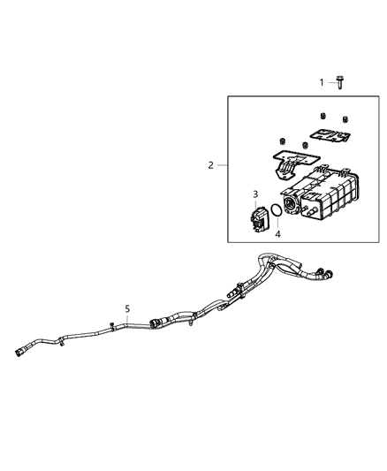 2014 Dodge Journey Vacuum Canister & Leak Detection Pump Diagram