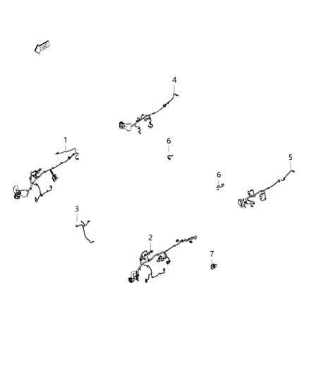 2016 Chrysler 200 Wiring-Front Door Diagram for 68226275AG