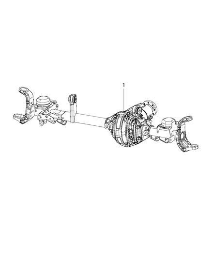 2018 Jeep Wrangler Axle-Service Front Diagram for 68360810AA