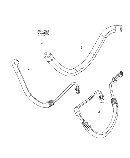 2009 Jeep Wrangler Power Steering Hoses Diagram