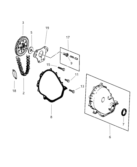 1997 Jeep Wrangler Timing Cover Diagram 2