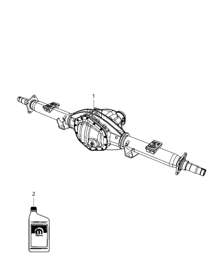 2009 Dodge Ram 3500 Axle-Service Rear Diagram for 68053943AA