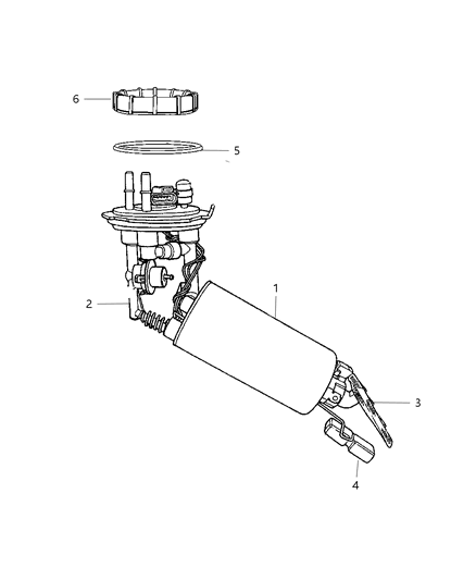 2002 Dodge Caravan Fuel Pump/Level Unit Module Kit Diagram for 5018873AB