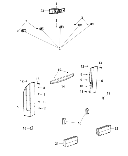 2021 Ram ProMaster 3500 Lamp-Tail Diagram for 68169777AC