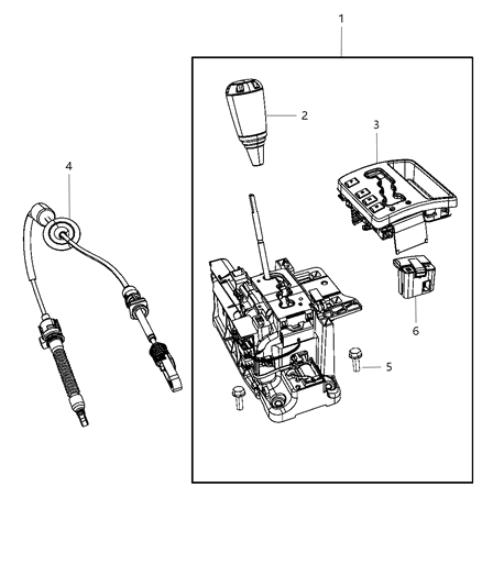 2008 Jeep Commander Gearshift Controls Diagram 2