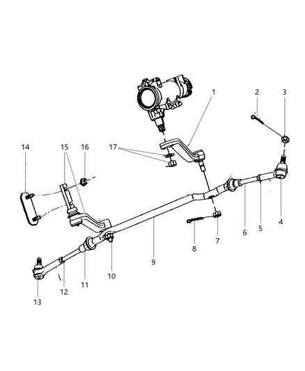 1999 Dodge Dakota Arm-Pitman Diagram for 52038803