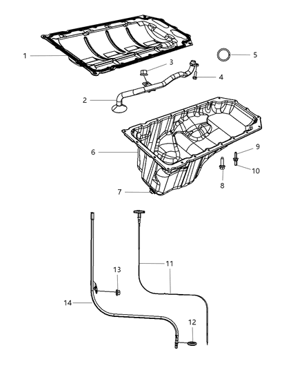 2011 Ram 3500 Tube-Oil Pickup Diagram for 53021522BD