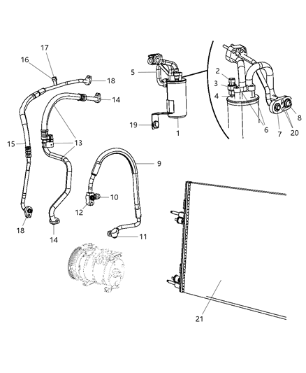 2009 Chrysler PT Cruiser A/C Plumbing Diagram 3