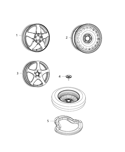 2018 Jeep Grand Cherokee Spare Wheel Stowage Diagram