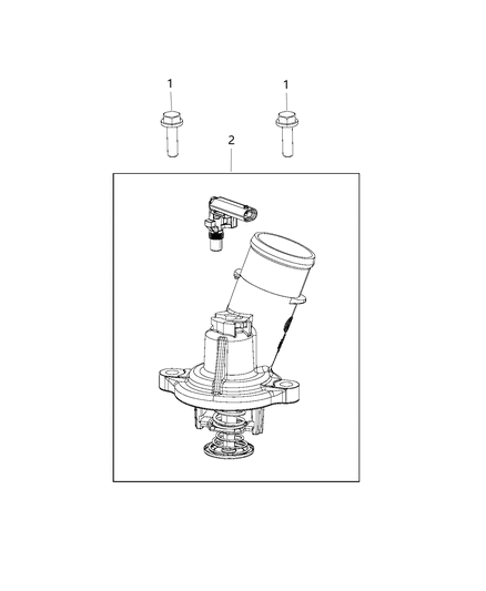 2020 Ram 3500 Pickup Thermostat & Related Parts Diagram 1