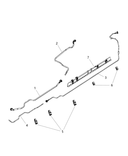 2021 Ram 1500 Fuel Lines/Tubes And Related Parts Diagram 5