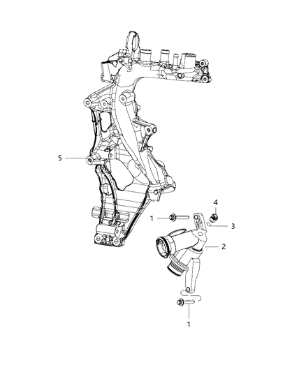 2013 Jeep Compass Thermostat & Related Parts Diagram 1