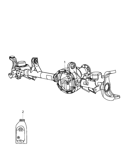 2019 Jeep Wrangler Axle-Service Front Diagram for 68400720AA