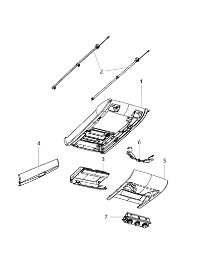 2008 Chrysler Town & Country Overhead Console Diagram 2