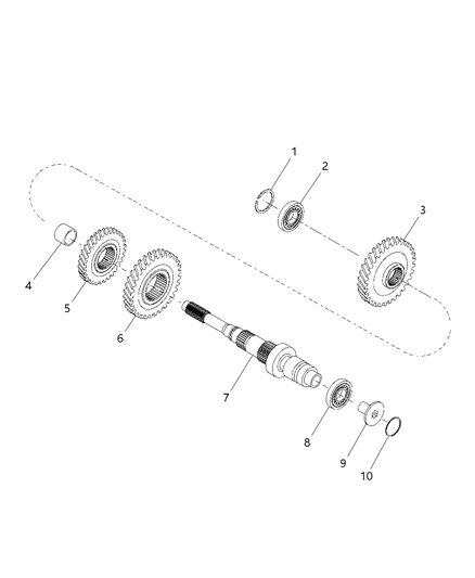 2014 Jeep Cherokee Bearing-Roller Diagram for 68121143AA