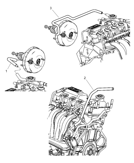 2002 Dodge Neon Vacuum Hoses Diagram 3