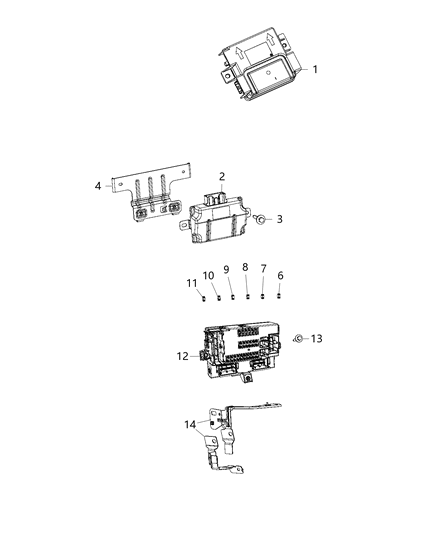 2017 Jeep Cherokee Module-Body Controller Diagram for 68303100AC