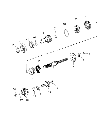 2002 Dodge Durango Gear-Input Diagram for 5086040AA