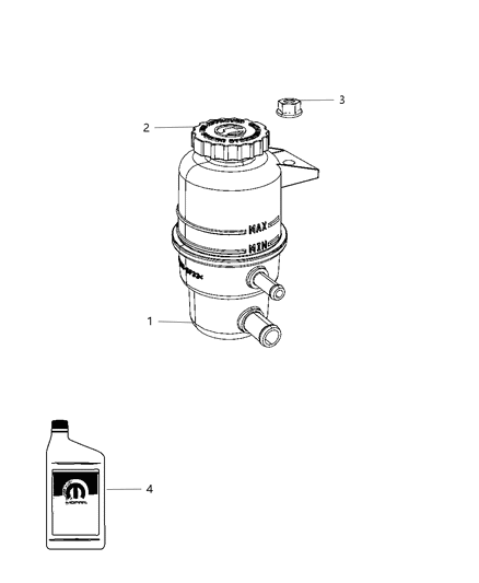 2009 Dodge Grand Caravan Power Steering Reservoir Diagram