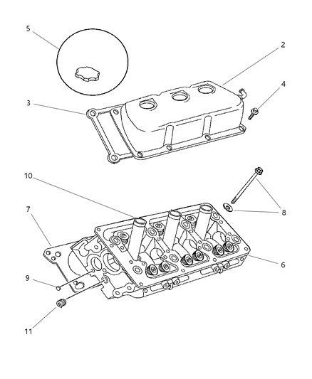 2000 Chrysler LHS Gasket Pkg-Engine Diagram for 4897635AD