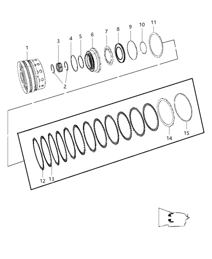 2008 Chrysler Crossfire K1 Clutch Assembly Diagram