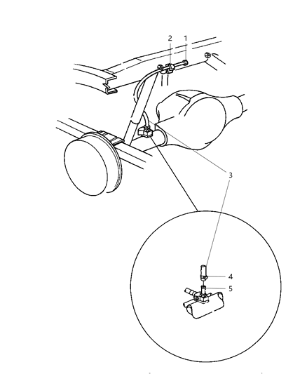 2002 Dodge Ram 2500 Quad & Club Cab Vent, Rear Axle Diagram